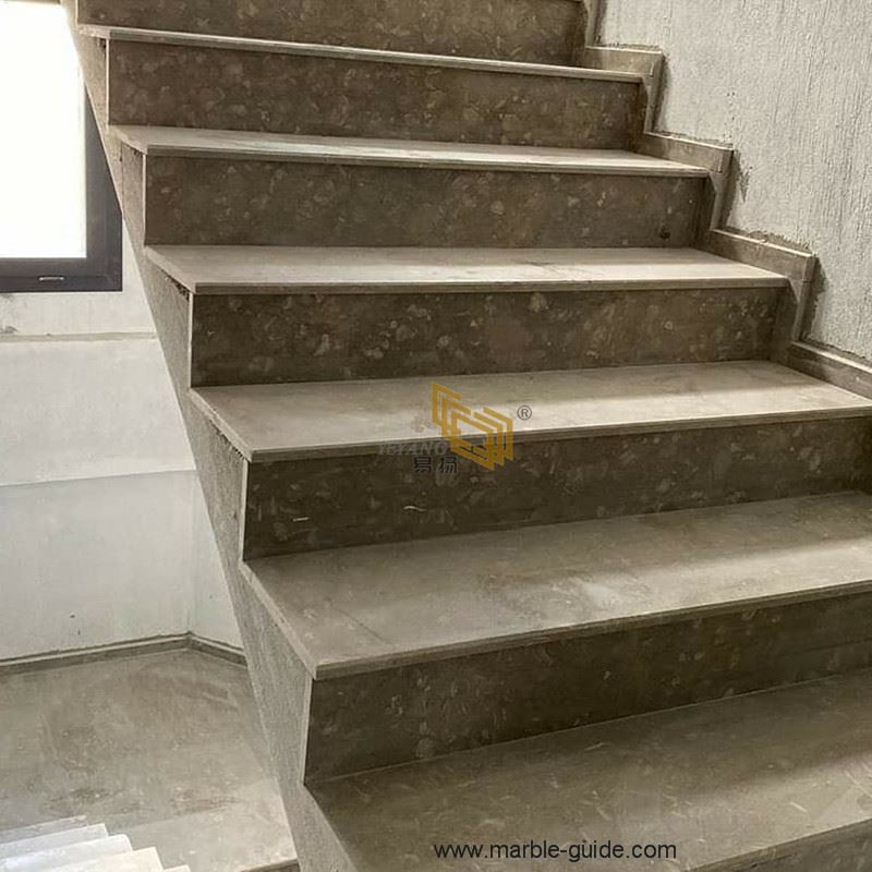 Rustic Green Marble Staircase
