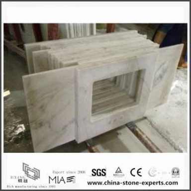 Banyo tasarım seçenekleri için yeni güzel tasarlanmış Castro Beyaz Mermer Tezgahı