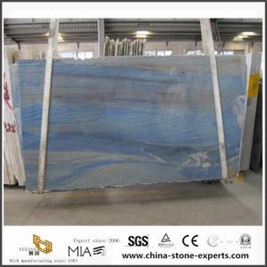 Azul Macaubas mavi mermer malzemeleri mutfak ve banyo karoları Satılık için