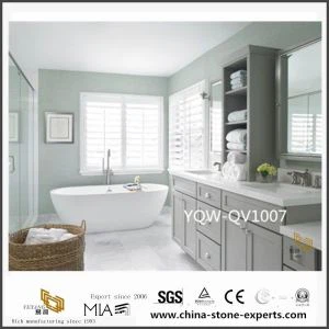 Özel Beyaz Kuvars Vanity lavabo ile banyo tasarımı için en fazla