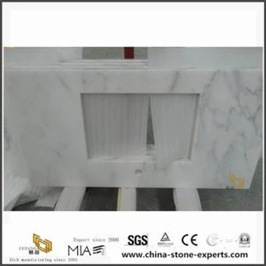 Kalite doğal oryantal beyaz mermer Vanity lavabo ile Kithcen ve banyo mobilyaları için en fazla