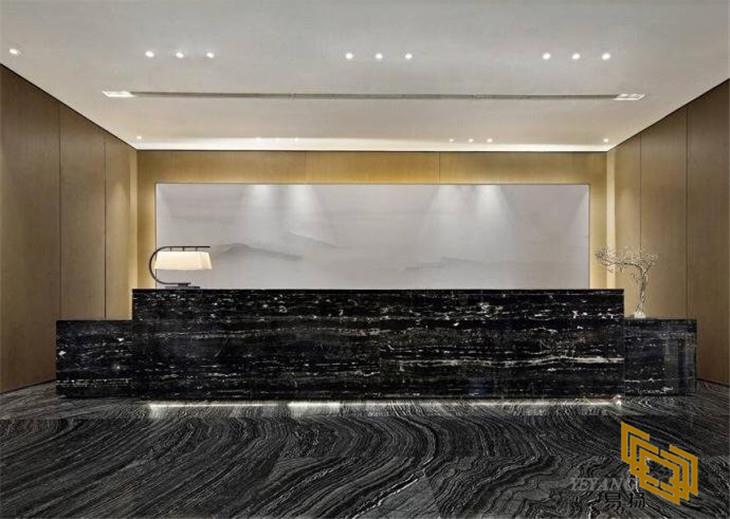 Ancient Wood Grain Black Marble For Project