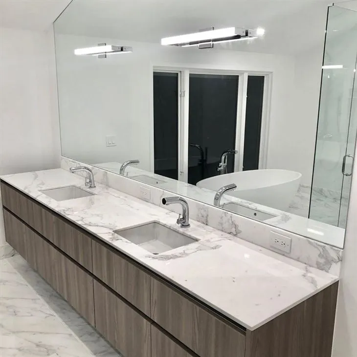 Banyo için Calacatta Mermer Tezgah Üstü