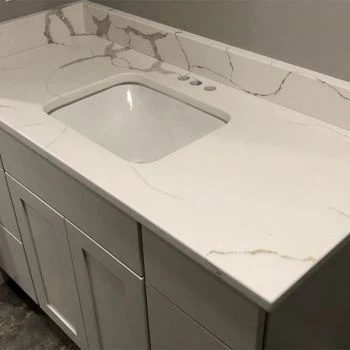 Calacatta Quartz Vanity Banyo Üstü
